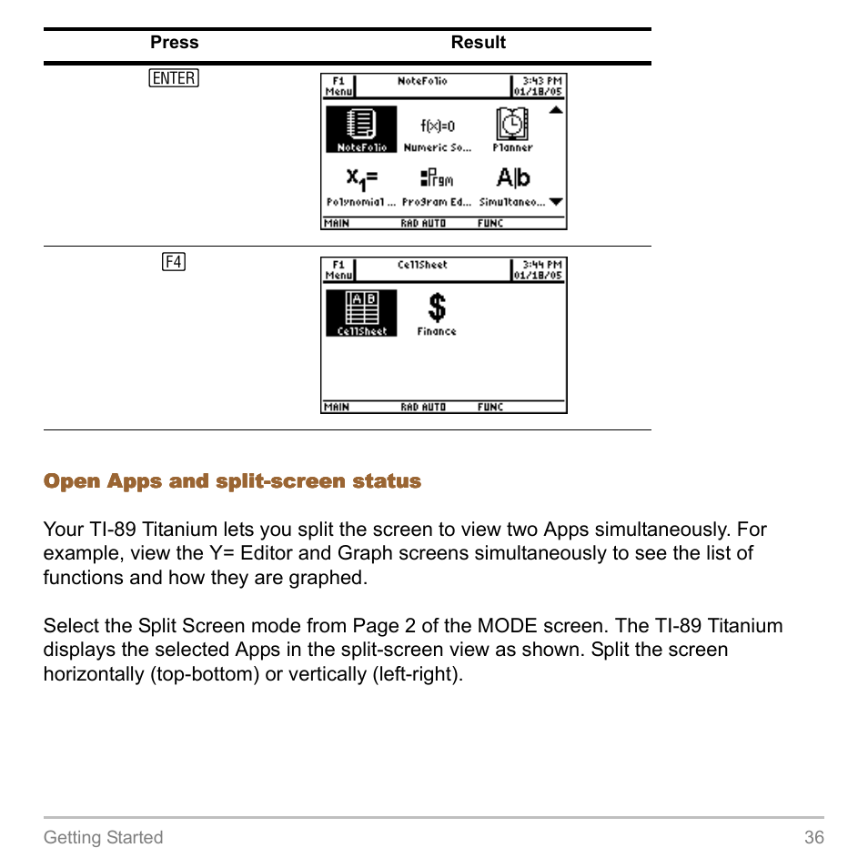 Texas Instruments TITANIUM TI-89 User Manual | Page 36 / 1008
