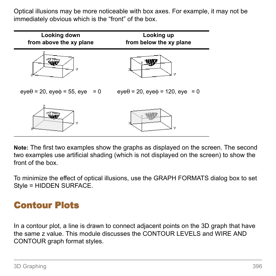 Contour plots | Texas Instruments TITANIUM TI-89 User Manual | Page 396 / 1008