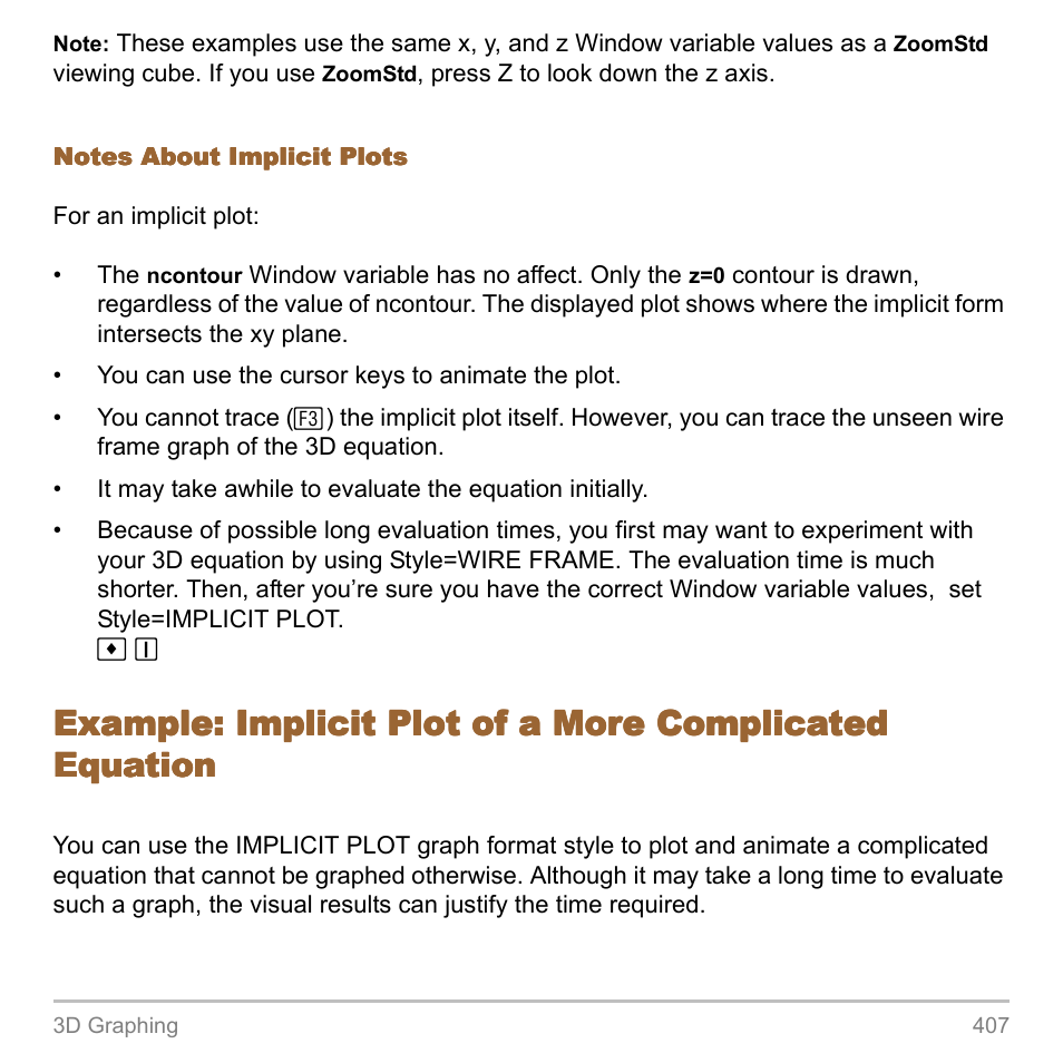 Example: implicit plot of a more complicated | Texas Instruments TITANIUM TI-89 User Manual | Page 407 / 1008