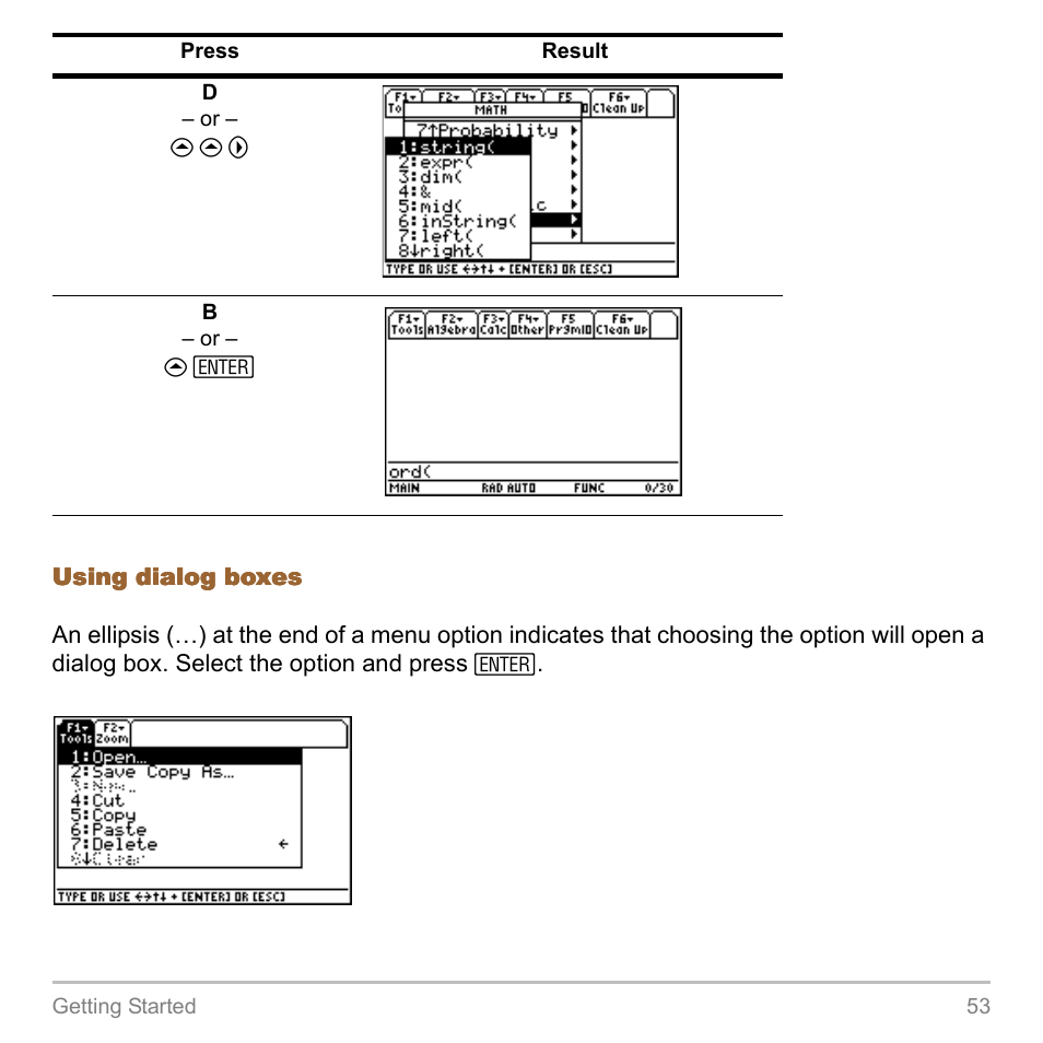 Texas Instruments TITANIUM TI-89 User Manual | Page 53 / 1008