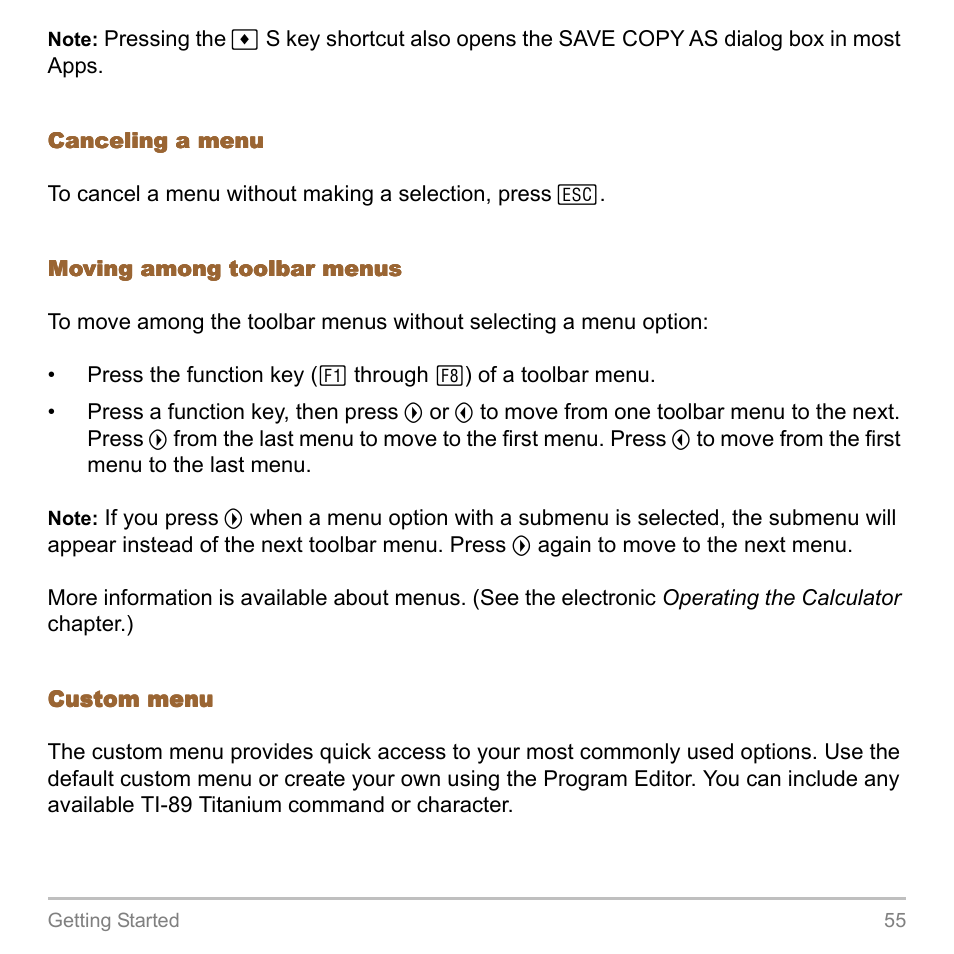 Texas Instruments TITANIUM TI-89 User Manual | Page 55 / 1008