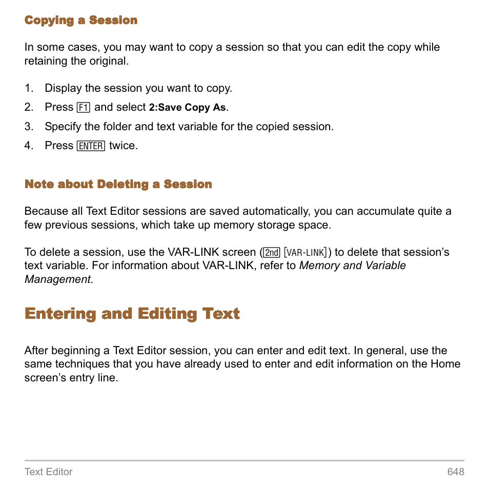 Entering and editing text | Texas Instruments TITANIUM TI-89 User Manual | Page 648 / 1008