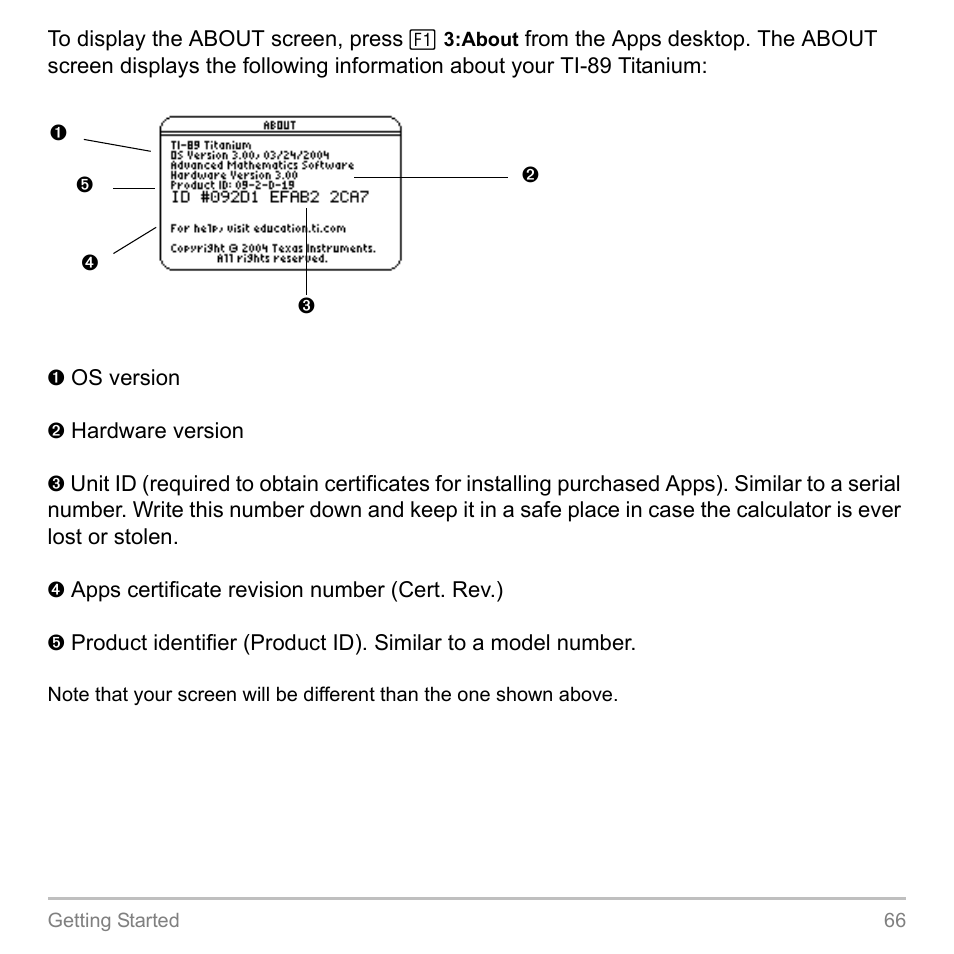 Texas Instruments TITANIUM TI-89 User Manual | Page 66 / 1008