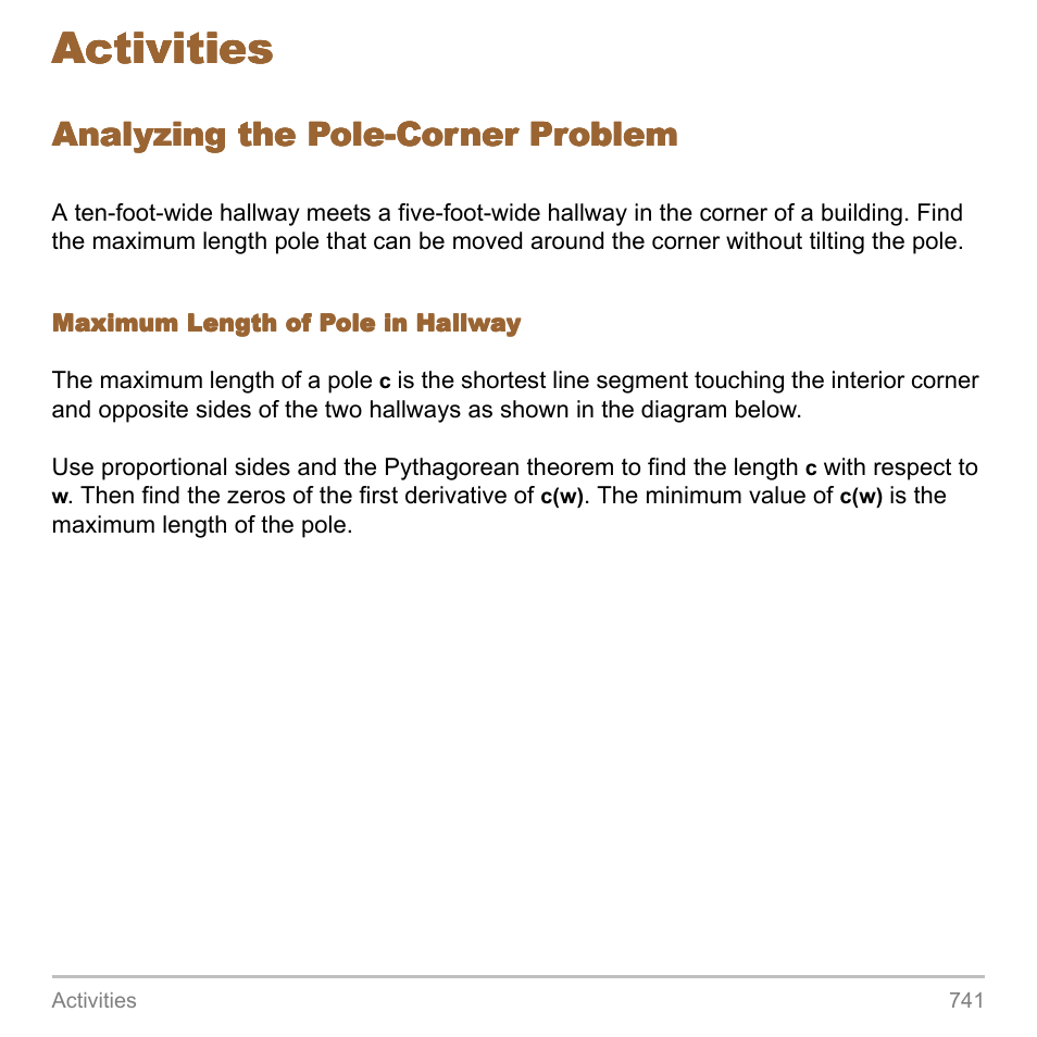 Activities, Analyzing the pole-corner problem | Texas Instruments TITANIUM TI-89 User Manual | Page 741 / 1008