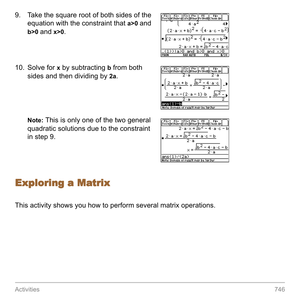 Exploring a matrix | Texas Instruments TITANIUM TI-89 User Manual | Page 746 / 1008