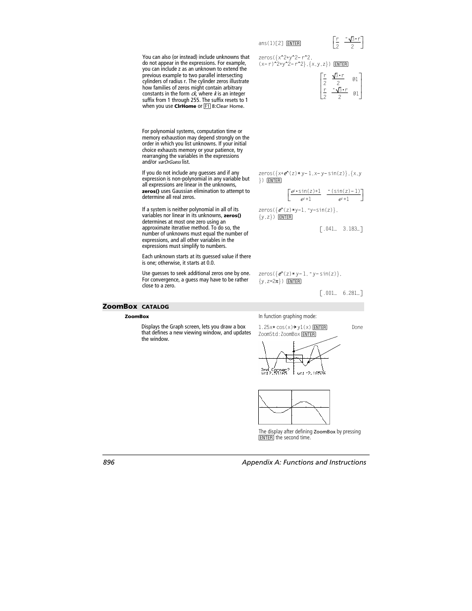 Zoombox | Texas Instruments TITANIUM TI-89 User Manual | Page 896 / 1008