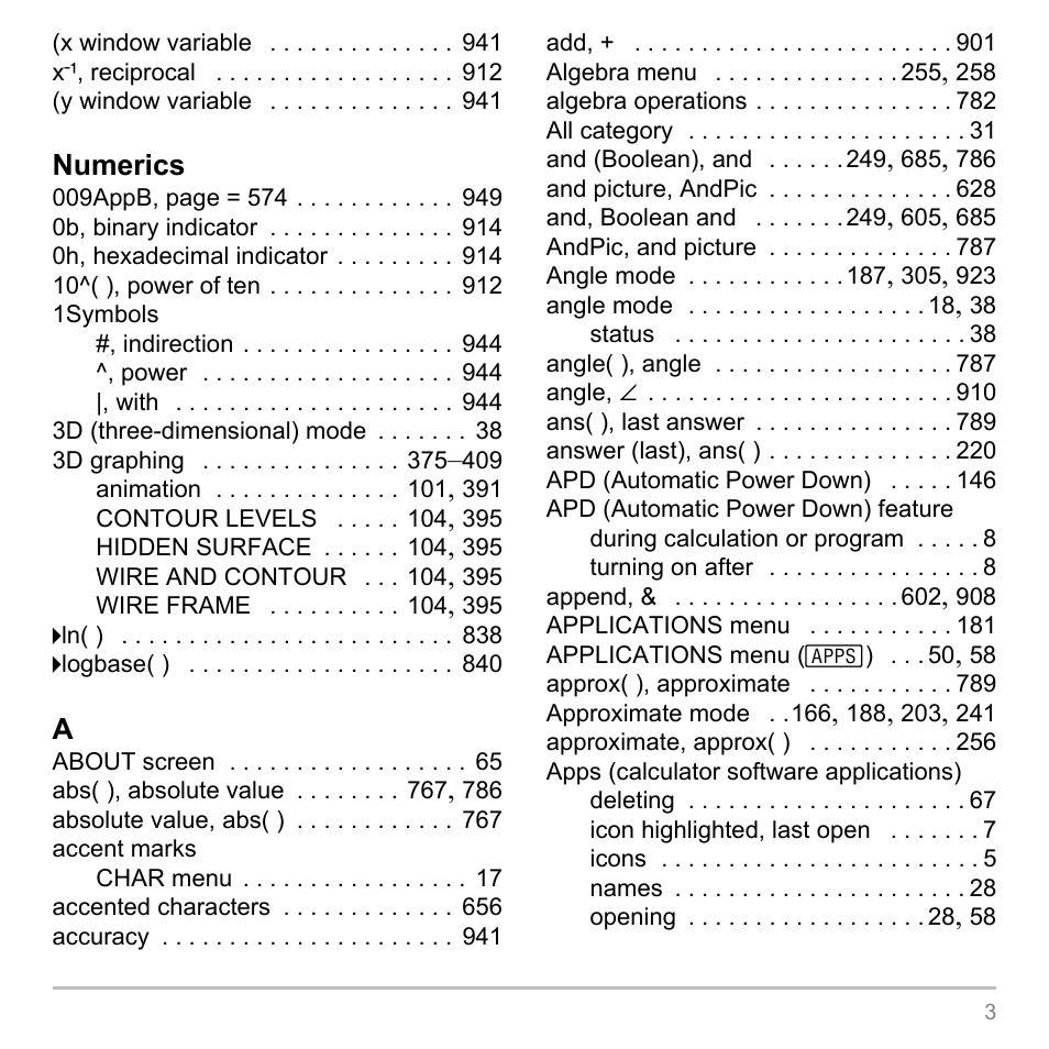 Texas Instruments TITANIUM TI-89 User Manual | Page 973 / 1008