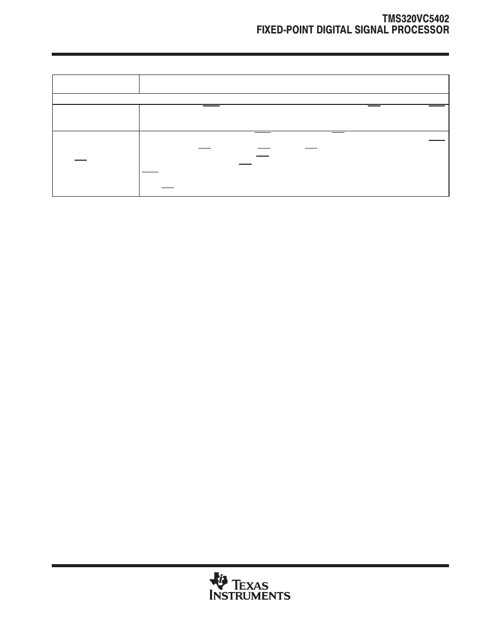 Terminal functions (continued) | Texas Instruments TMS320VC5402 User Manual | Page 11 / 69