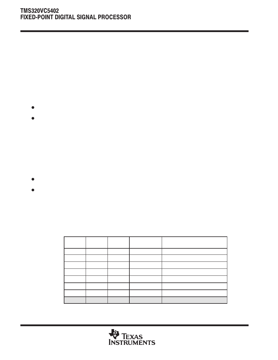 Texas Instruments TMS320VC5402 User Manual | Page 22 / 69