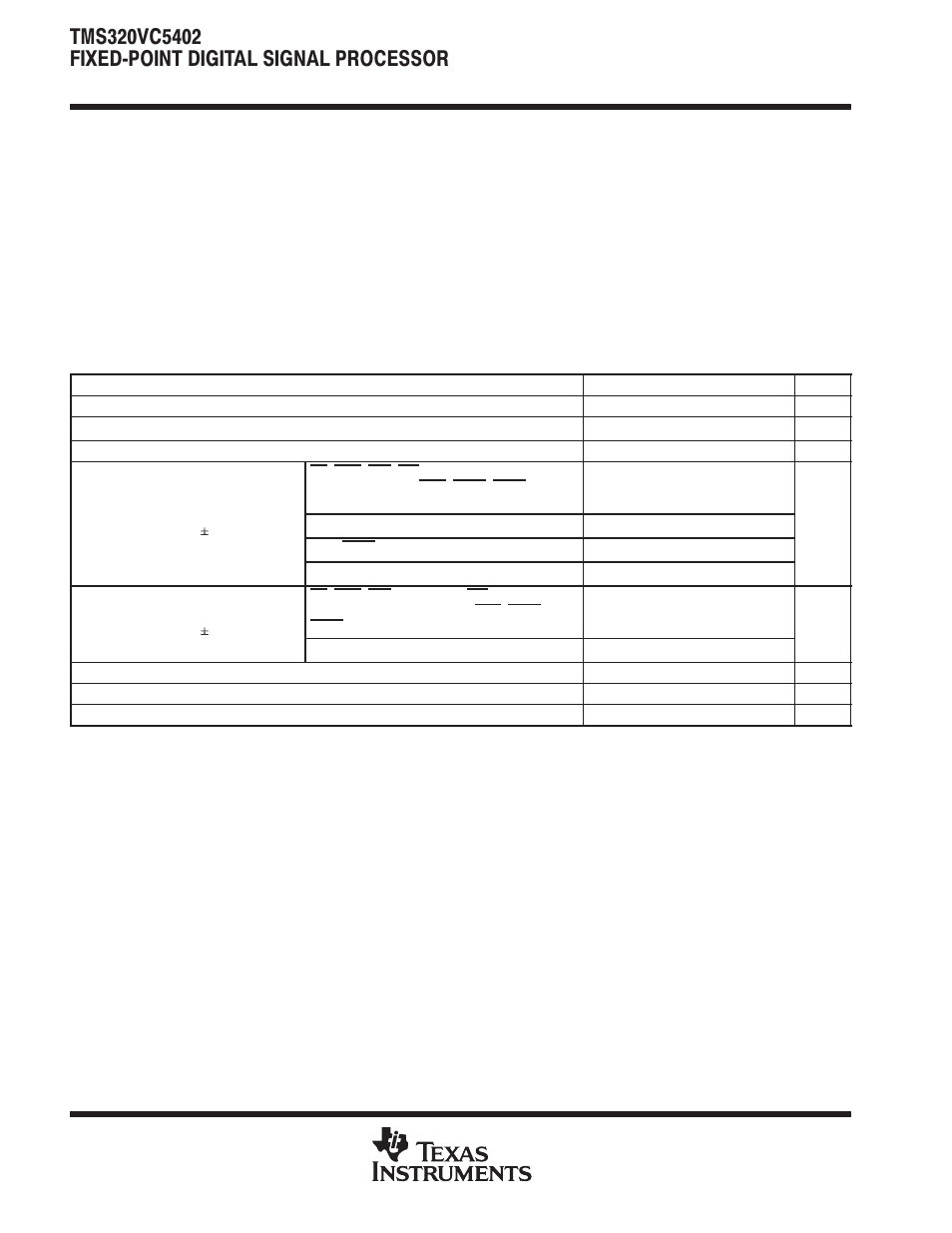 Recommended operating conditions | Texas Instruments TMS320VC5402 User Manual | Page 34 / 69