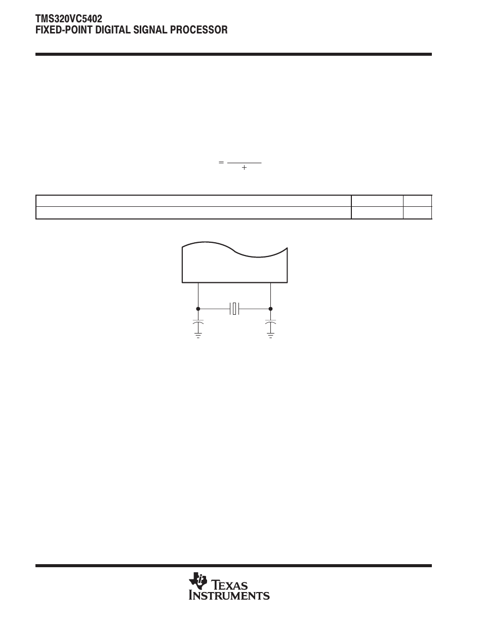 Internal oscillator with external crystal | Texas Instruments TMS320VC5402 User Manual | Page 36 / 69