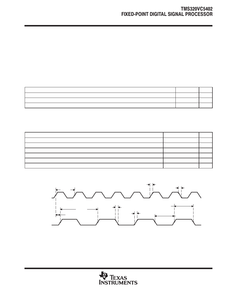 Divide-by-two clock option (pll disabled), Timing requirements (see figure 11) | Texas Instruments TMS320VC5402 User Manual | Page 37 / 69
