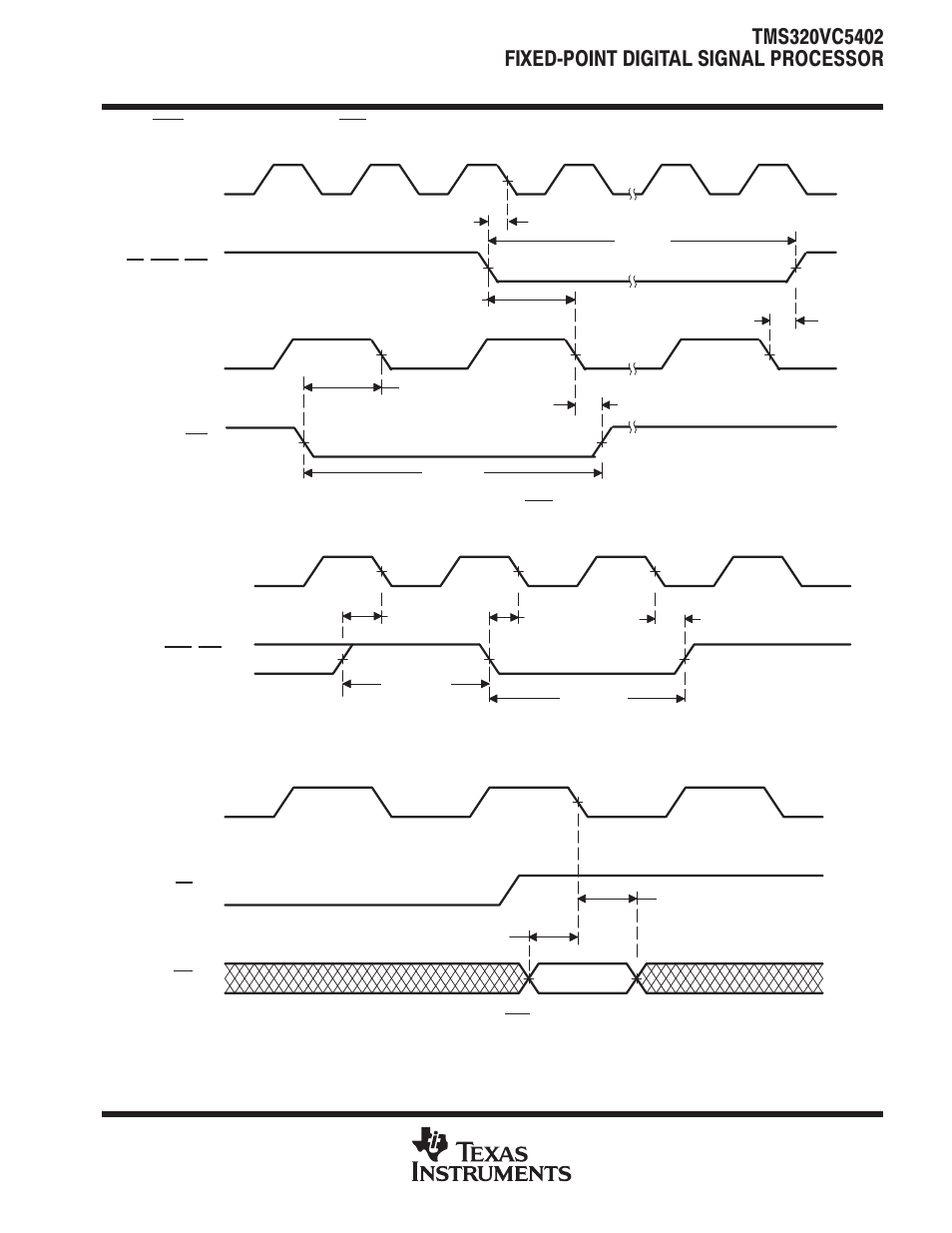 Reset, bio, interrupt, and, Mp/mc timings (continued) | Texas Instruments TMS320VC5402 User Manual | Page 51 / 69