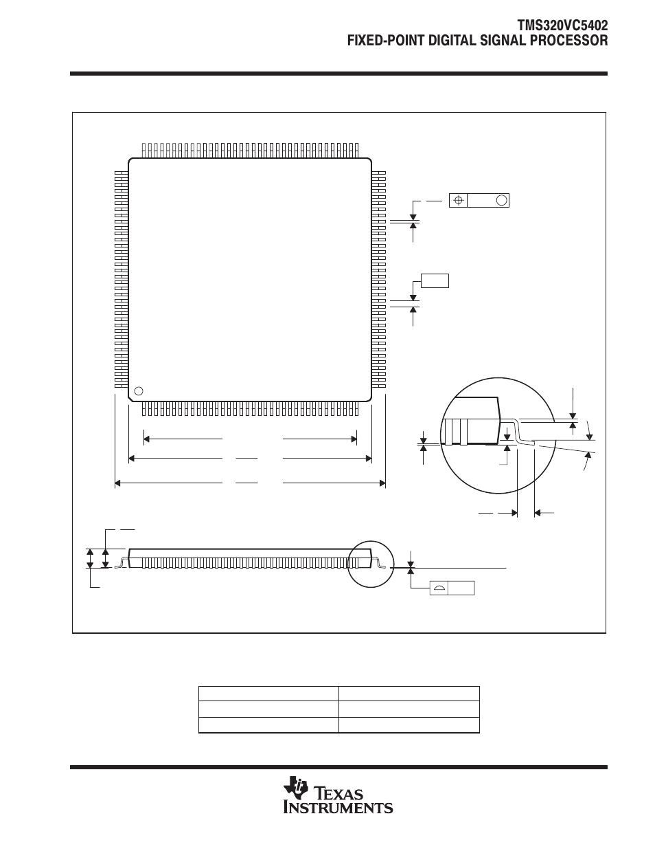 Mechanical data | Texas Instruments TMS320VC5402 User Manual | Page 65 / 69