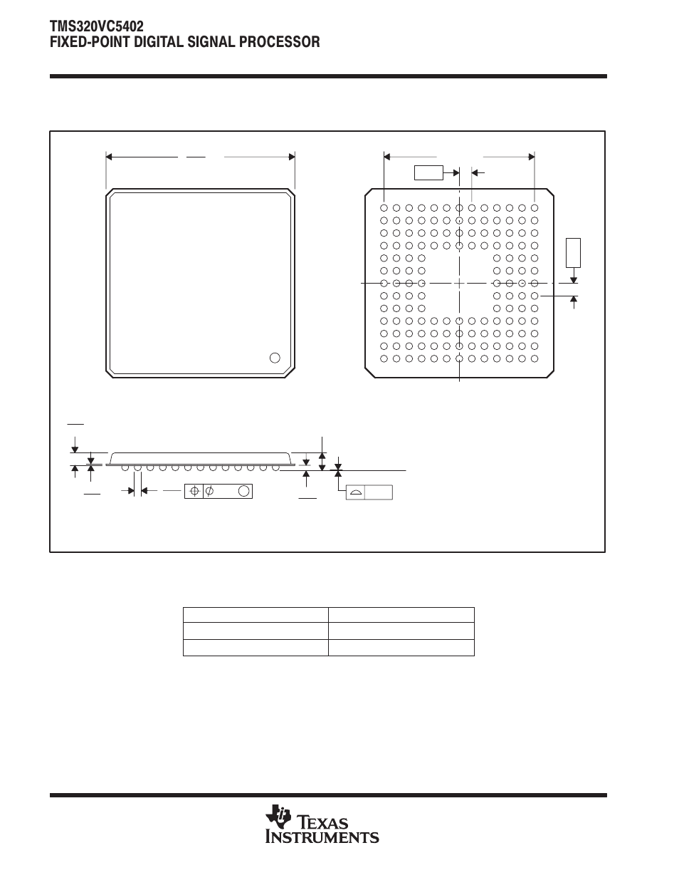 Mechanical data | Texas Instruments TMS320VC5402 User Manual | Page 66 / 69