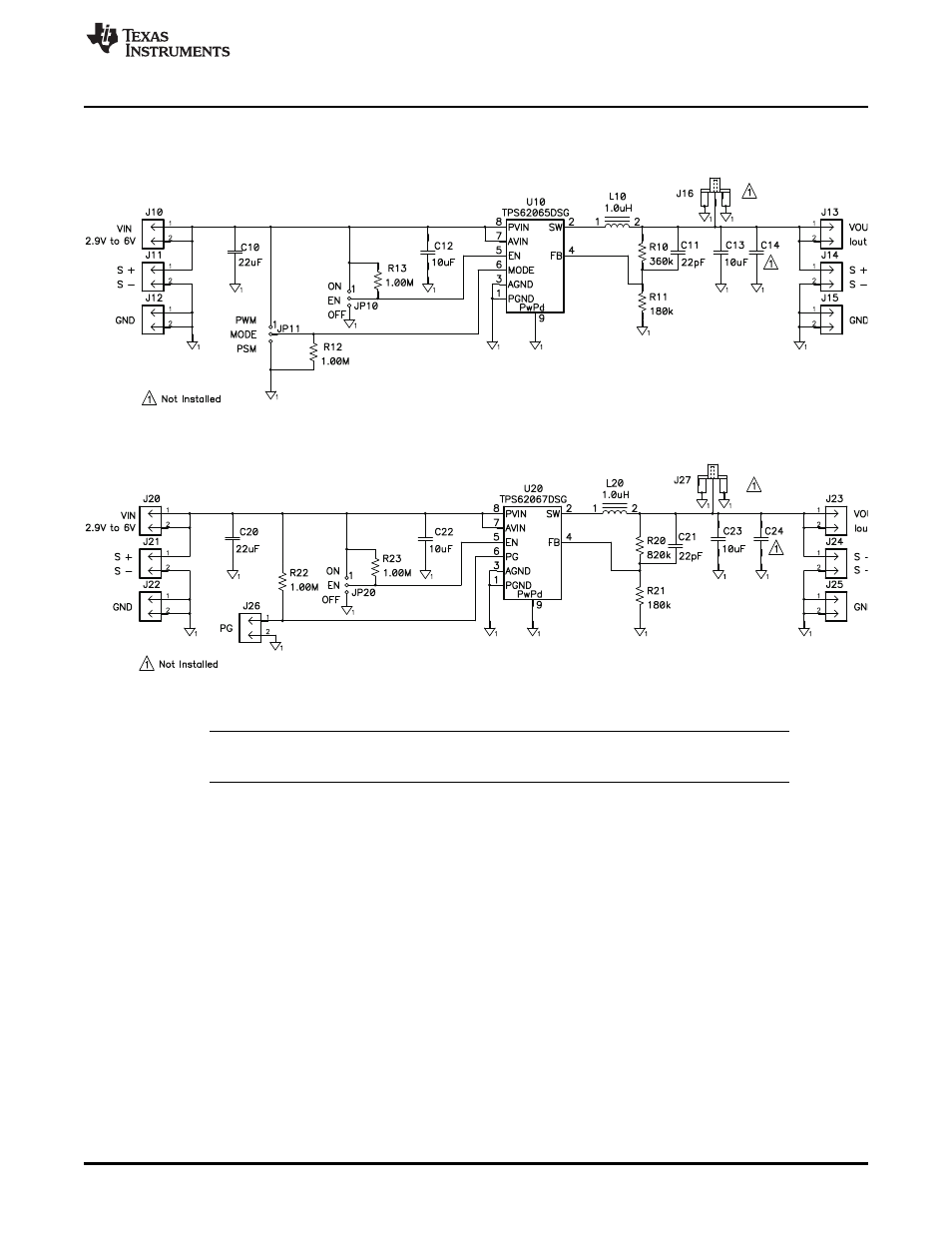 3 tps62056/67evm schematic | Texas Instruments TPS62065 User Manual | Page 3 / 20