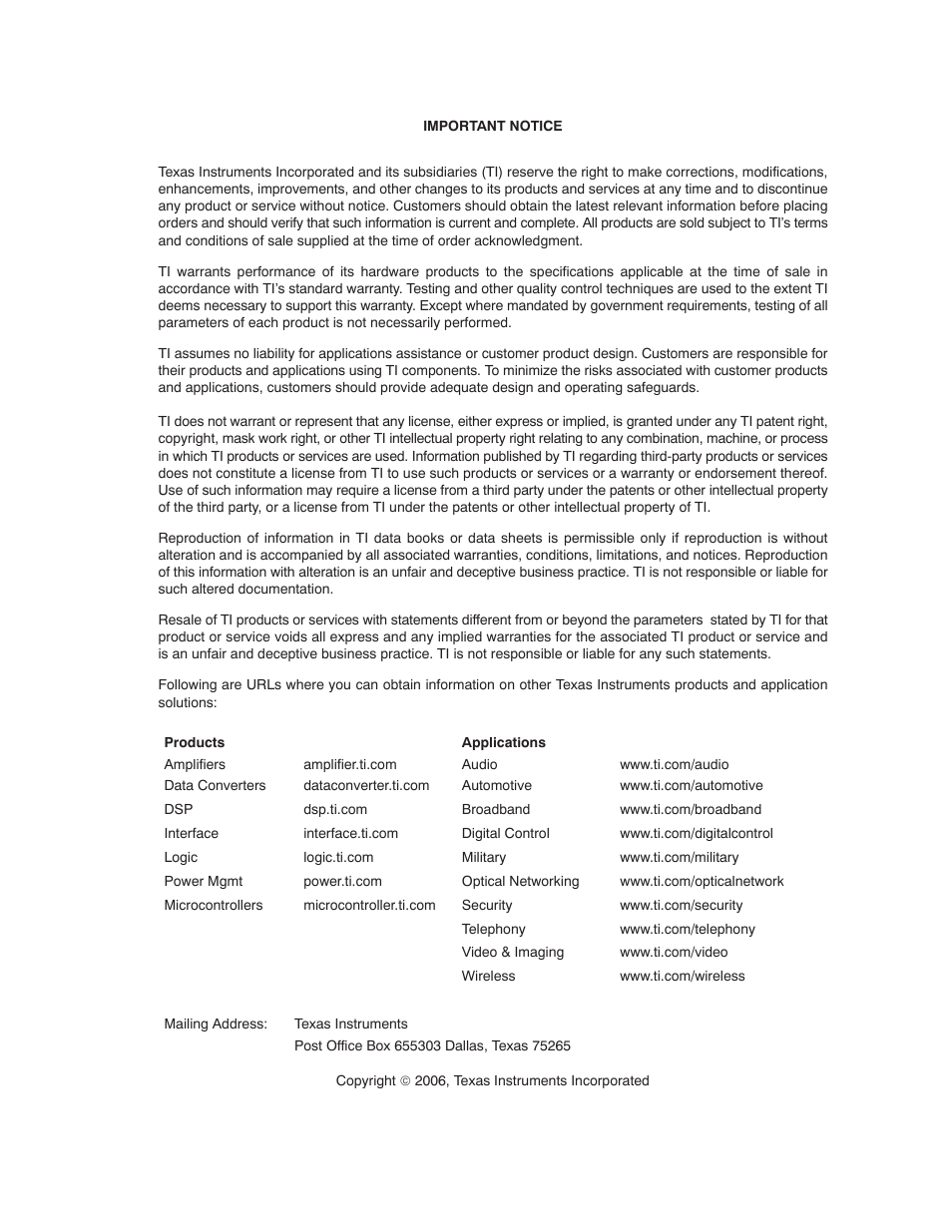 Texas Instruments TAS5121 User Manual | Page 2 / 24