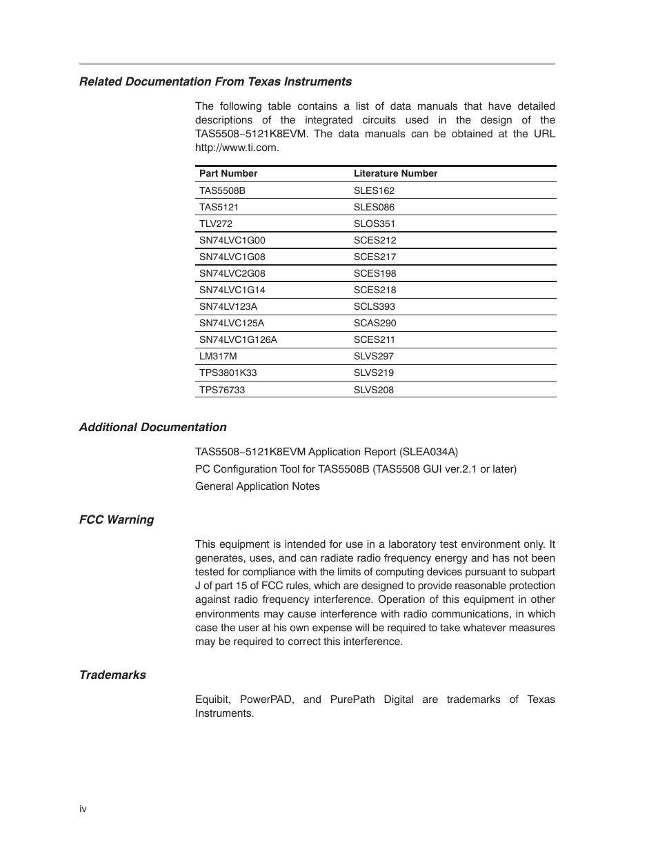 Texas Instruments TAS5121 User Manual | Page 6 / 24