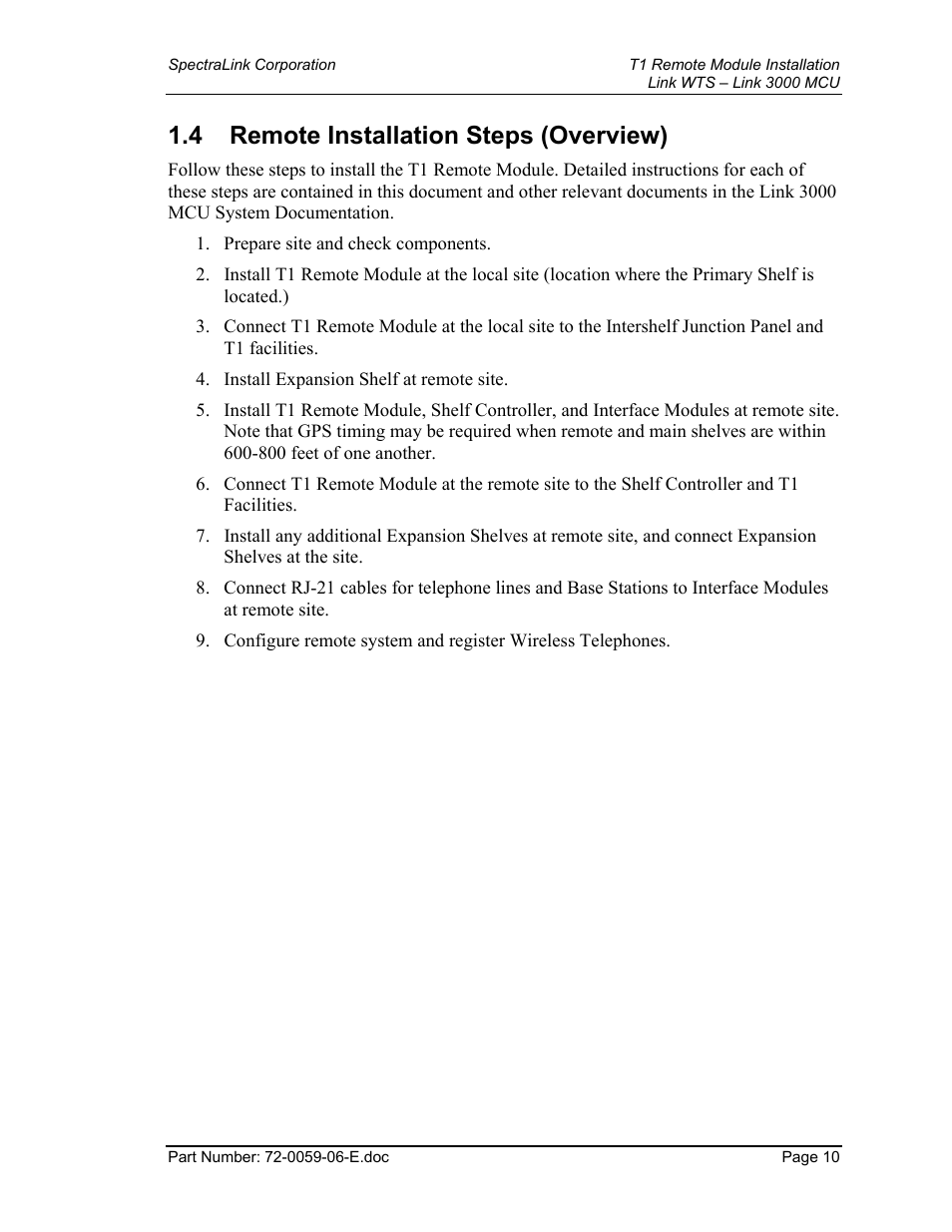 Remote installation steps (overview), 4 remote installation steps (overview) | Texas Instruments 3000 MCU User Manual | Page 10 / 30