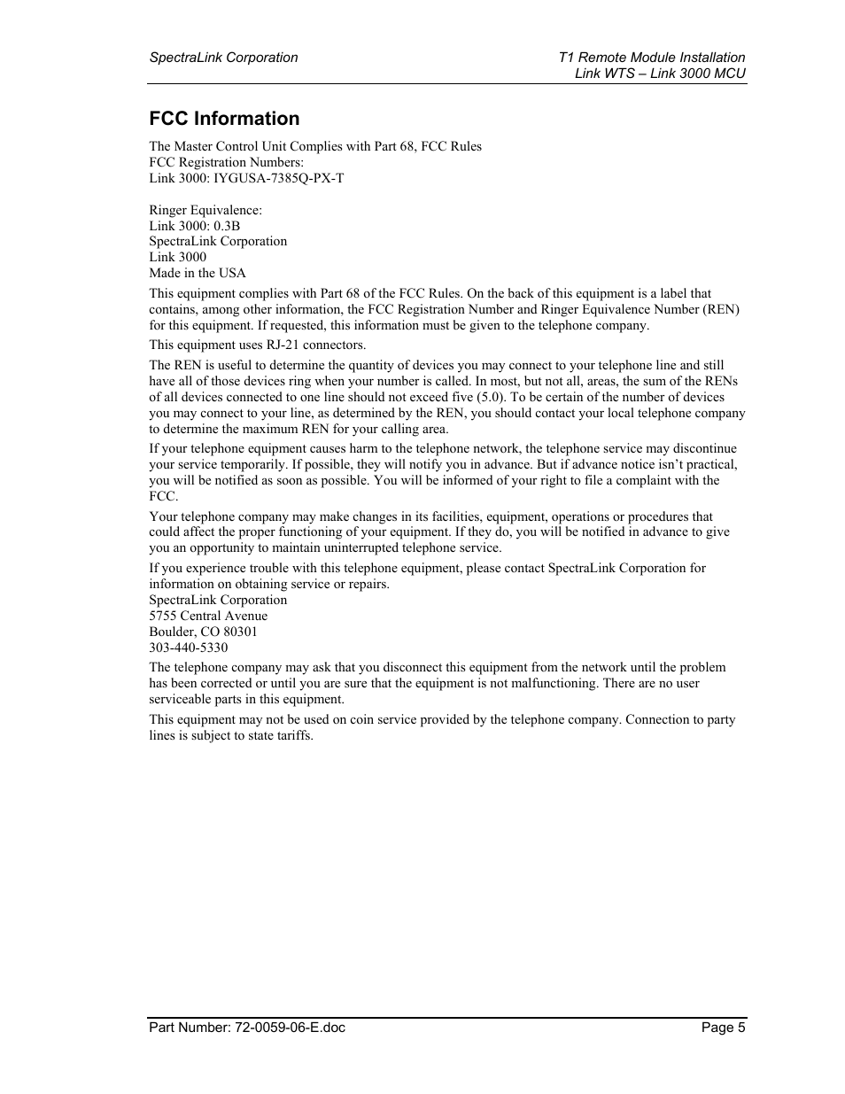 Fcc information | Texas Instruments 3000 MCU User Manual | Page 5 / 30