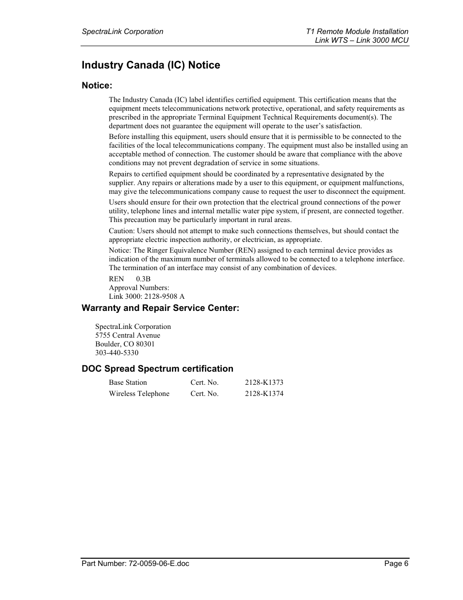 Industry canada (ic) notice | Texas Instruments 3000 MCU User Manual | Page 6 / 30