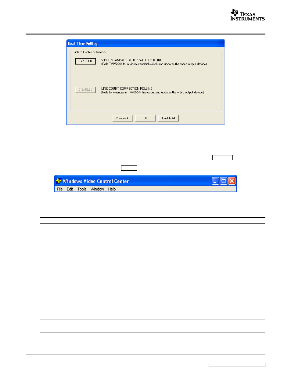 5 main menu, Menu, Summary | Texas Instruments TVP5154EVM User Manual | Page 16 / 55