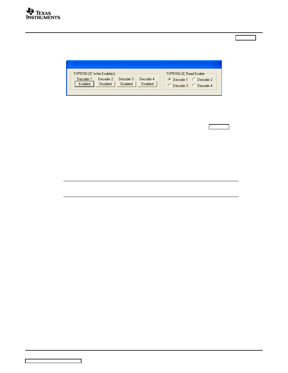 1 system initialization, Enable | Texas Instruments TVP5154EVM User Manual | Page 17 / 55