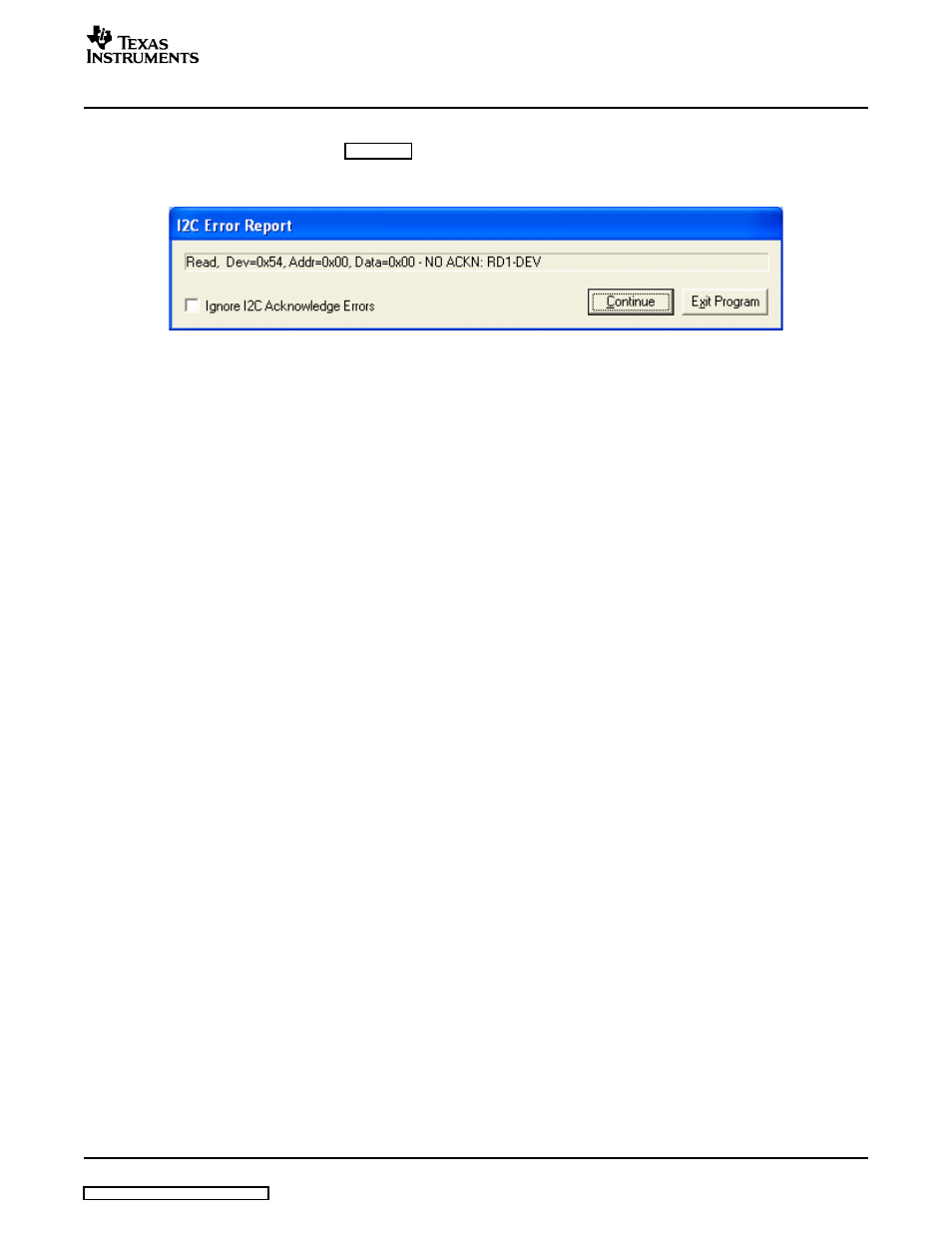 2 general i2c error report, 11 tvp5154evm schematics, Error | Texas Instruments TVP5154EVM User Manual | Page 37 / 55