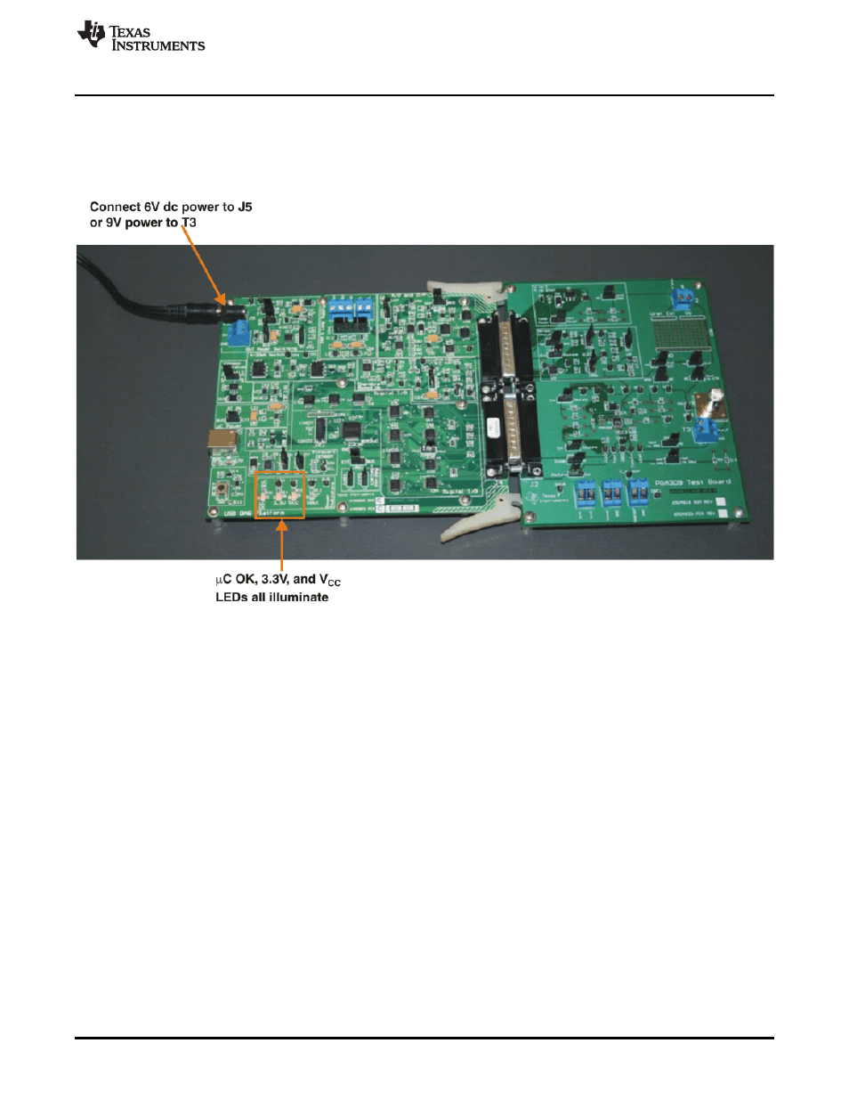 4 connecting power | Texas Instruments PGA309EVM-USB User Manual | Page 19 / 37