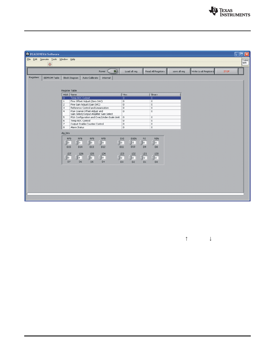 5 registers tab | Texas Instruments PGA309EVM-USB User Manual | Page 26 / 37