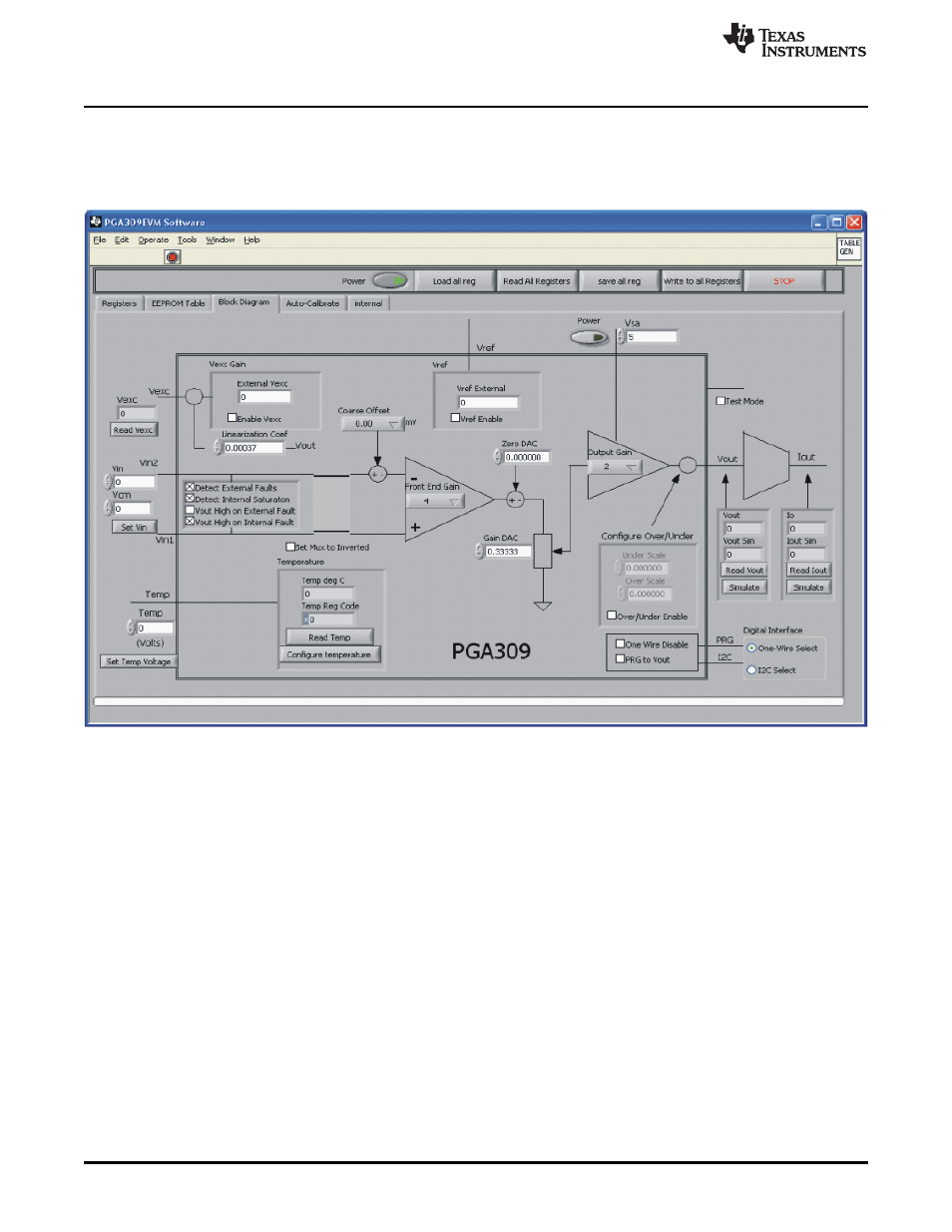 7 block diagram tab | Texas Instruments PGA309EVM-USB User Manual | Page 28 / 37