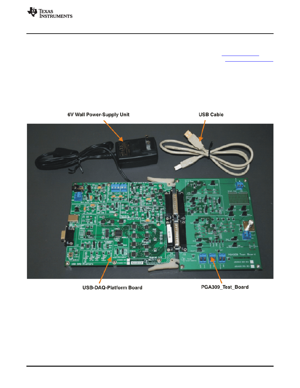 1 pga309evm-usb hardware | Texas Instruments PGA309EVM-USB User Manual | Page 3 / 37