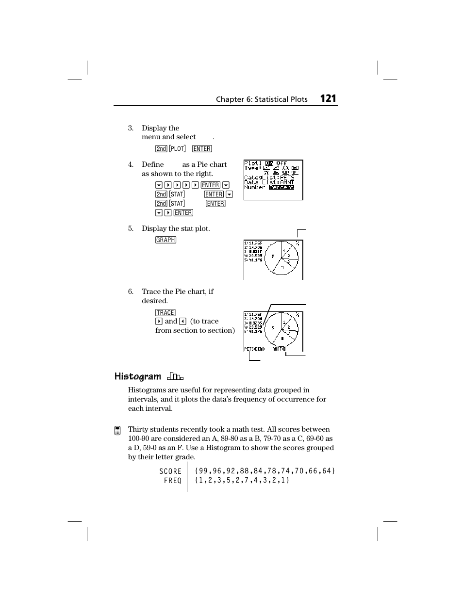 Histogram, Histogram histogram ò | Texas Instruments TI-73 EXPLORER User Manual | Page 127 / 364