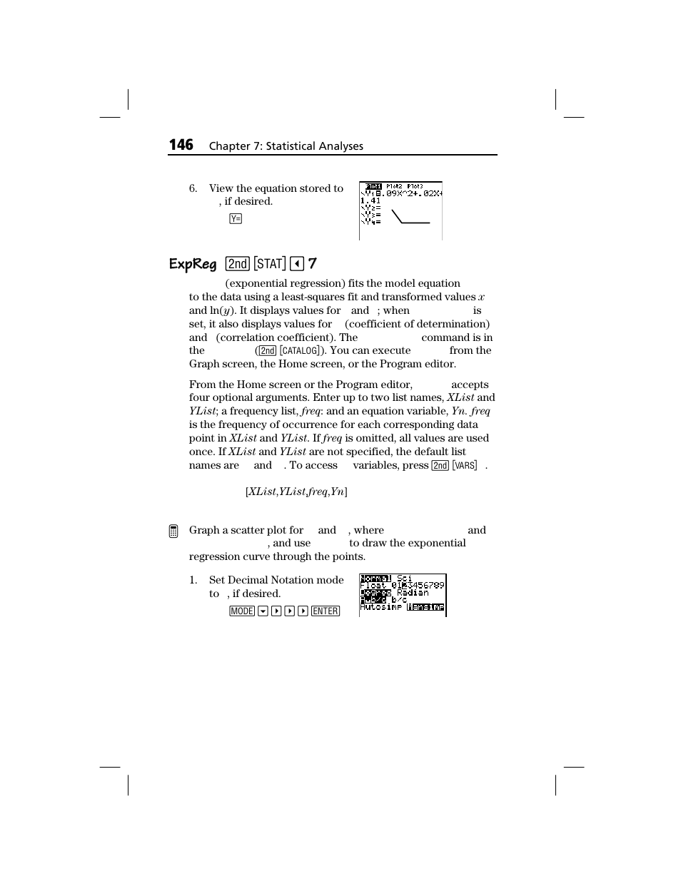 Expreg, Expreg expreg | Texas Instruments TI-73 EXPLORER User Manual | Page 152 / 364