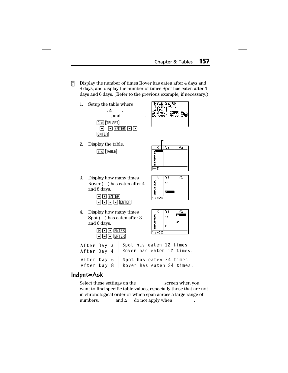 Indpnt=ask | Texas Instruments TI-73 EXPLORER User Manual | Page 163 / 364