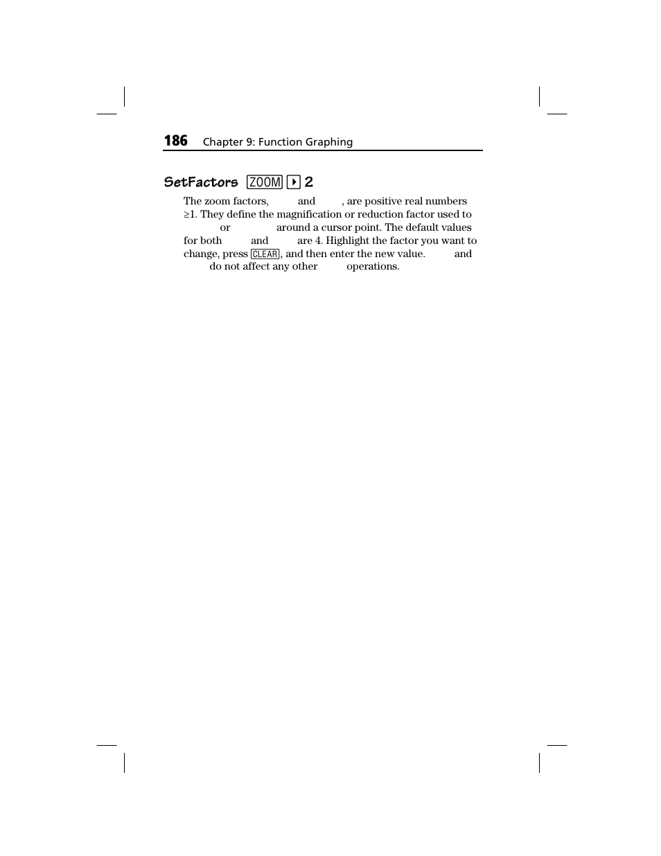 Setfactors, Setfactors setfactors | Texas Instruments TI-73 EXPLORER User Manual | Page 192 / 364