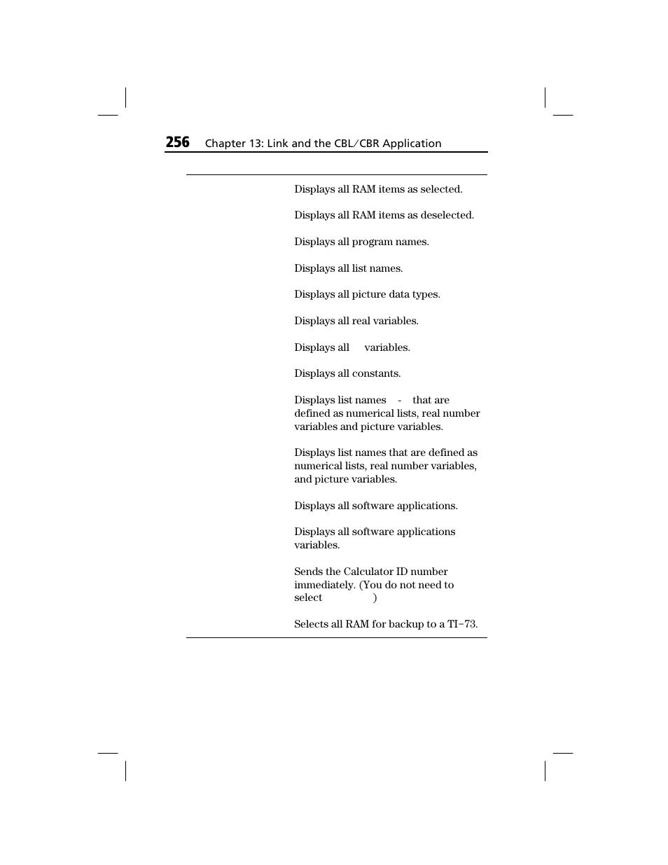 Texas Instruments TI-73 EXPLORER User Manual | Page 262 / 364