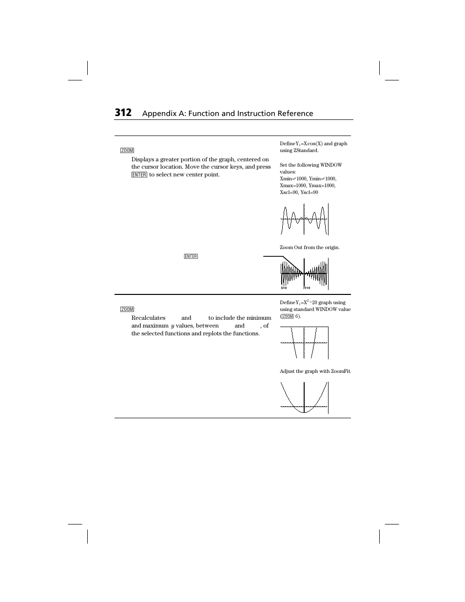 Appendix a: function and instruction reference | Texas Instruments TI-73 EXPLORER User Manual | Page 318 / 364