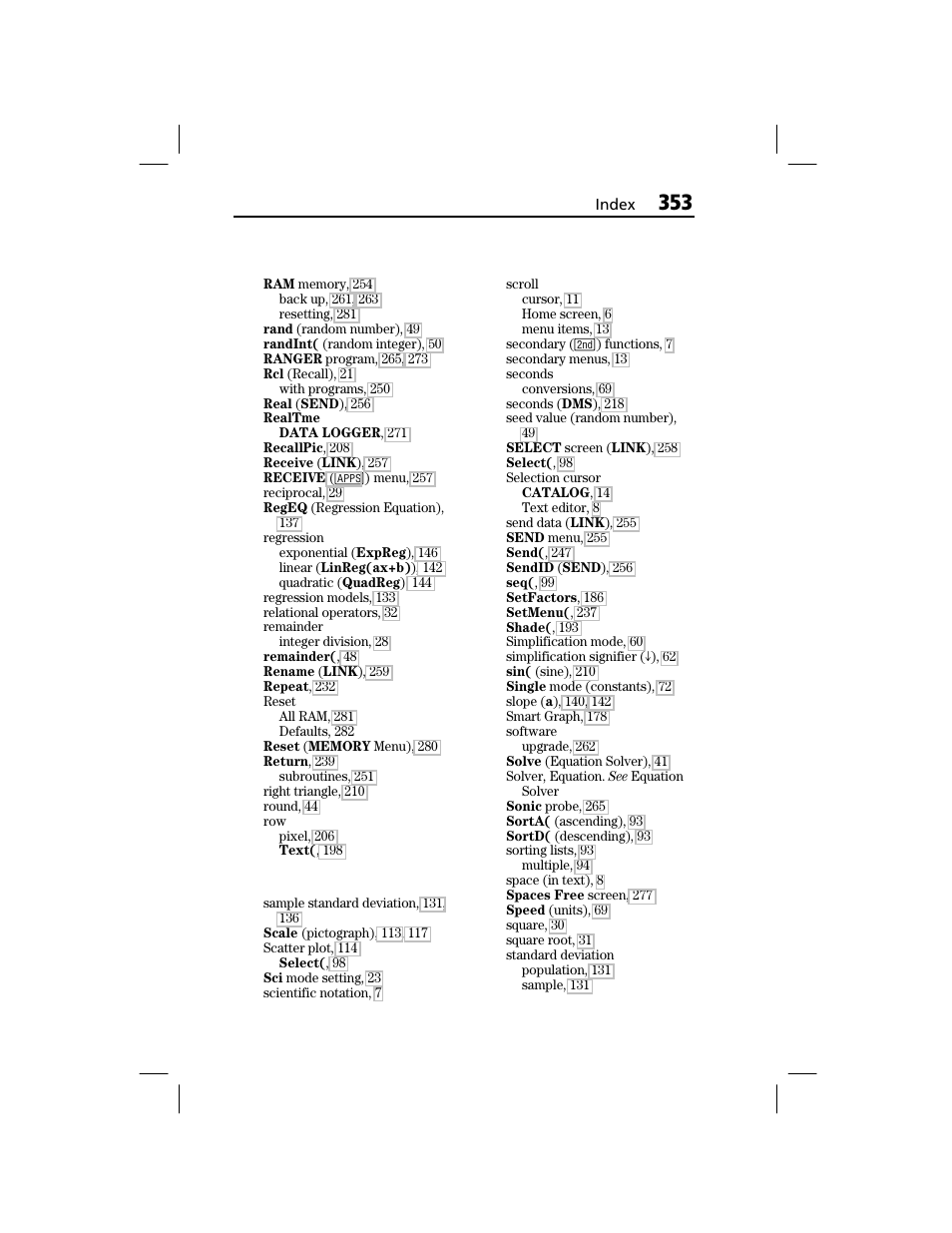 Texas Instruments TI-73 EXPLORER User Manual | Page 359 / 364