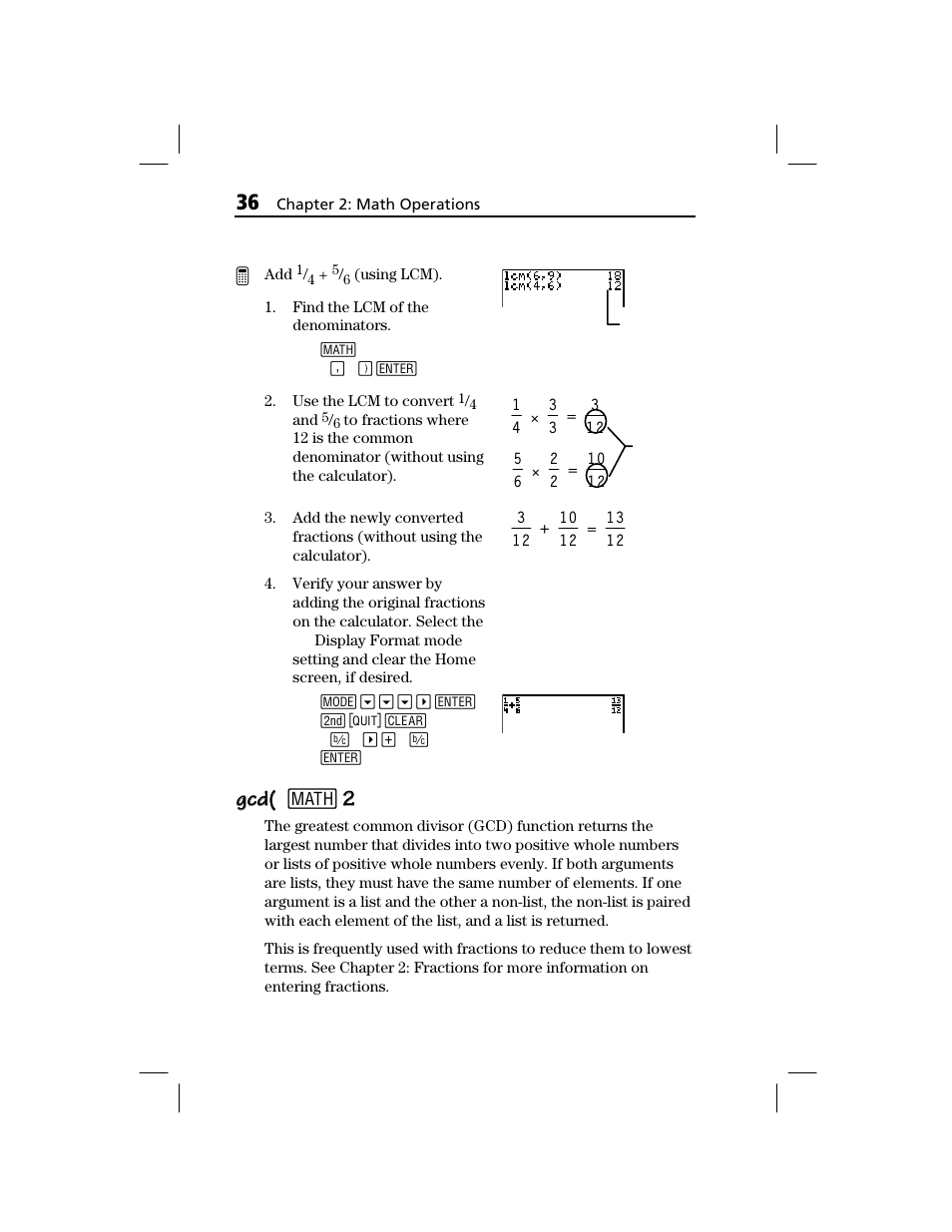 Gcd( gcd( 1 | Texas Instruments TI-73 EXPLORER User Manual | Page 42 / 364