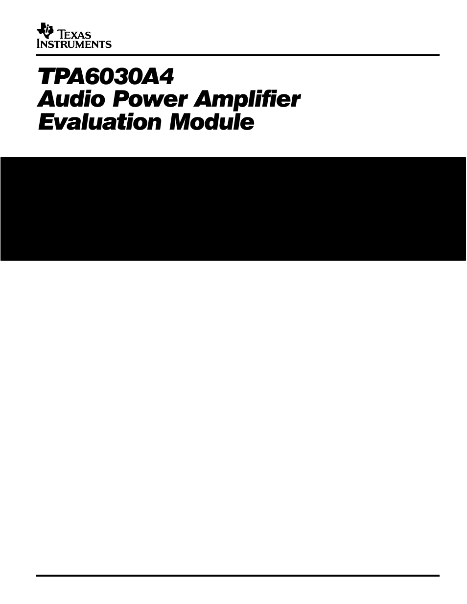 Texas Instruments TPA6030A4 User Manual | 25 pages