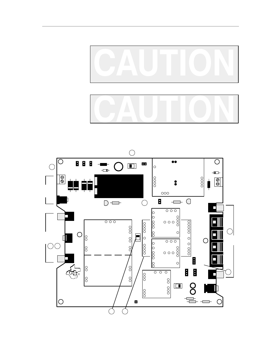 1 precautions, Figure 2–1. quick start platform map, Quick start | Power input connector j1, j2, and/or v | Texas Instruments TPA6030A4 User Manual | Page 15 / 25