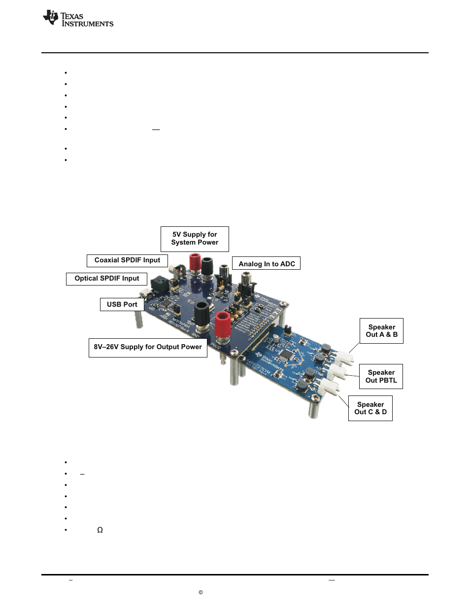 1 tas5727evm and mc57xxpsia features, 2 installation, 1 evm installation | Texas Instruments TAS5727 User Manual | Page 3 / 21