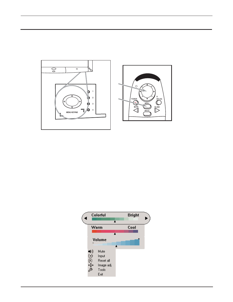 Menu system, Menu navigation | Texas Instruments 8200IC User Manual | Page 23 / 52