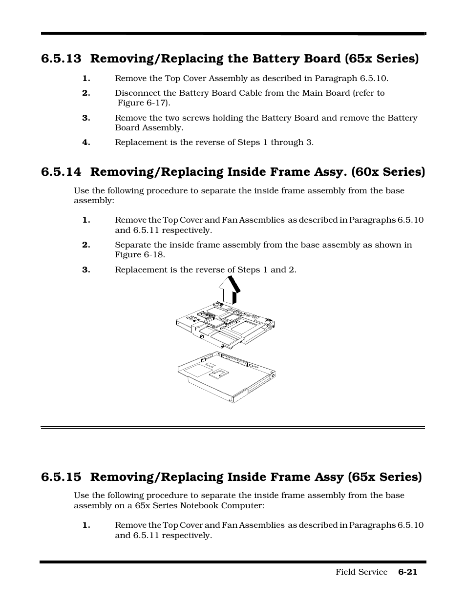 Removing/replacing the battery board (65x series) | Texas Instruments 60X User Manual | Page 105 / 212