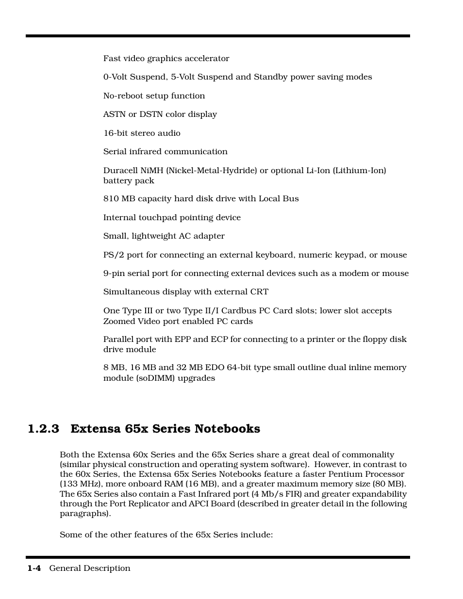 Extensa 65x series notebooks | Texas Instruments 60X User Manual | Page 12 / 212