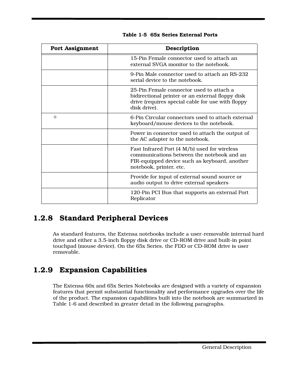 Standard peripheral devices, Expansion capabilities, 8 standard peripheral devices | 9 expansion capabilities | Texas Instruments 60X User Manual | Page 19 / 212