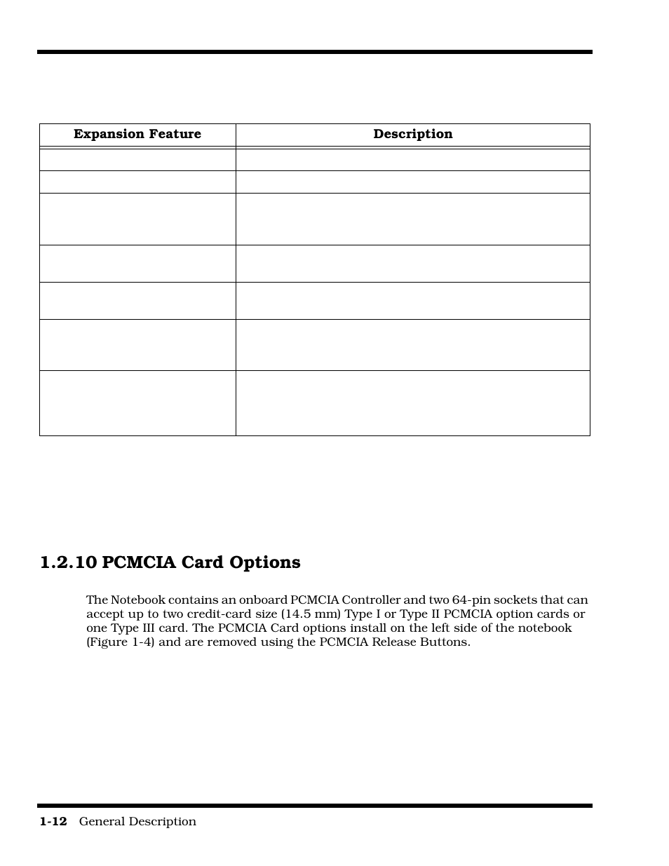 Pcmcia card options, 10 pcmcia card options | Texas Instruments 60X User Manual | Page 20 / 212