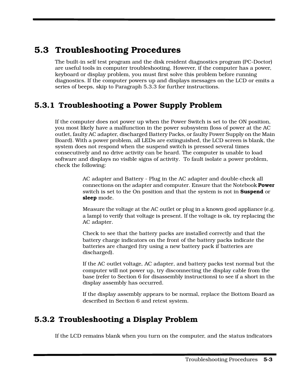 Troubleshooting procedures, Troubleshooting a power supply problem, Troubleshooting a display problem | 3 troubleshooting procedures, 1 troubleshooting a power supply problem, 2 troubleshooting a display problem | Texas Instruments 60X User Manual | Page 73 / 212