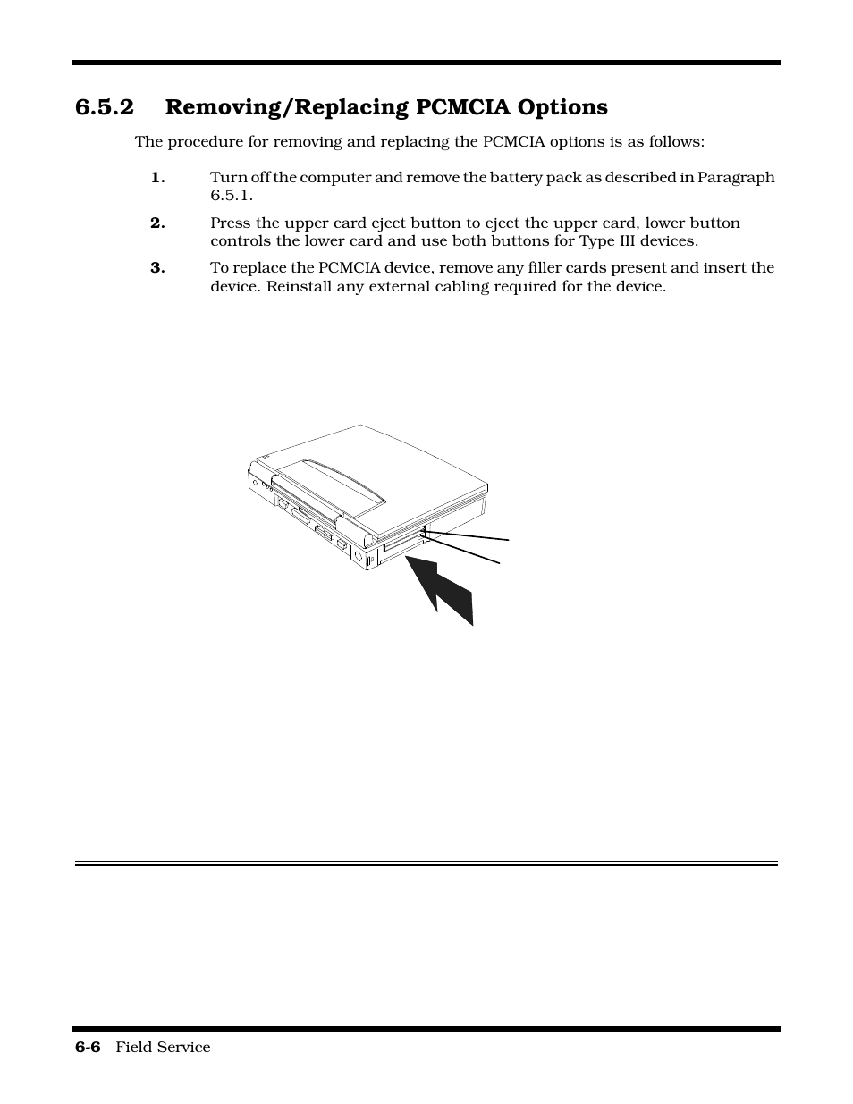 Removing/replacing pcmcia options, 2 removing/replacing pcmcia options | Texas Instruments 60X User Manual | Page 90 / 212